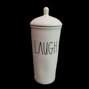 Rae Dunn “LAUGH” Ceramic Canister with Lid, Artisan Collection by Magenta, Rare